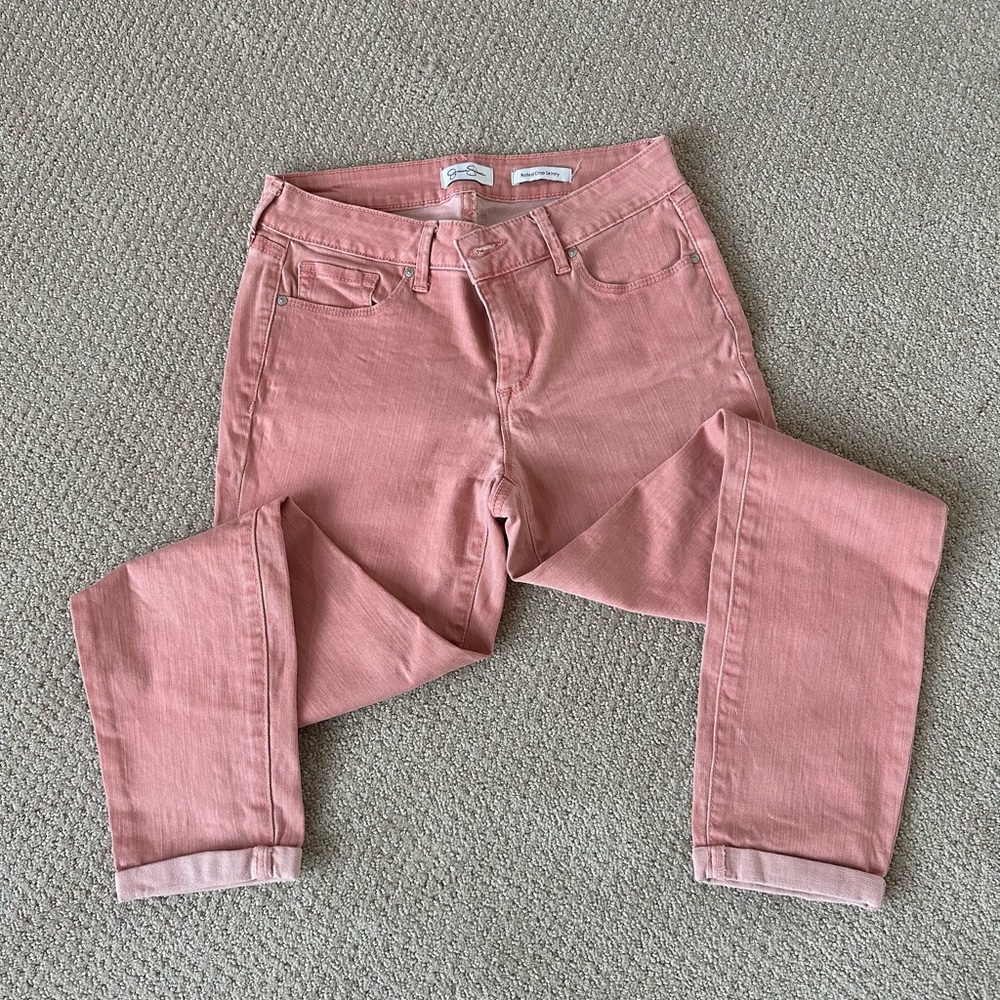 Jessica Simpson rolled crop skinny jeans sz 4/27
